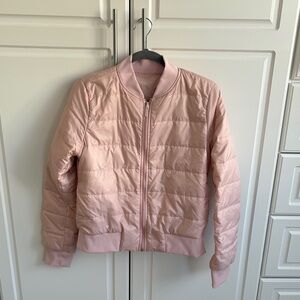 Lululemon pale pink bomber jacket reversible